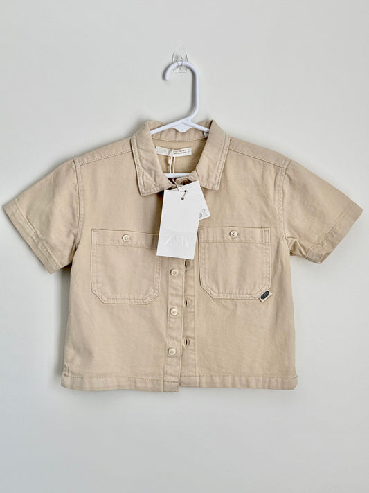 Zara "The Big Olita" Khaki Button-Up