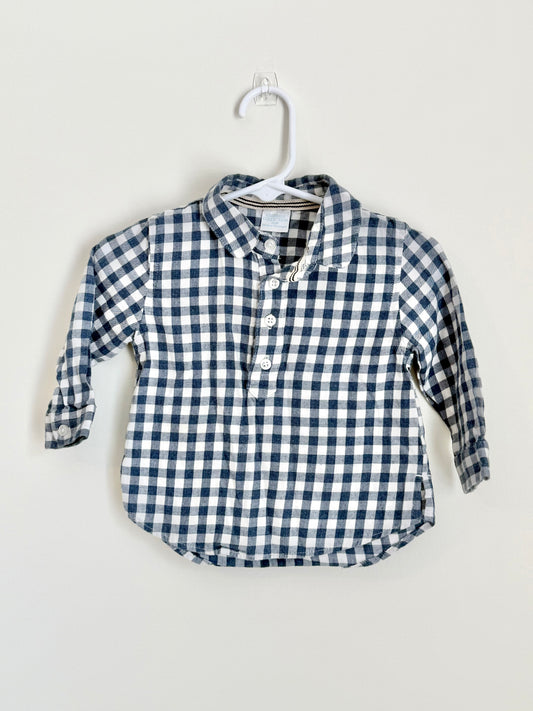 Edgehill Collection Navy Gingham Button Down