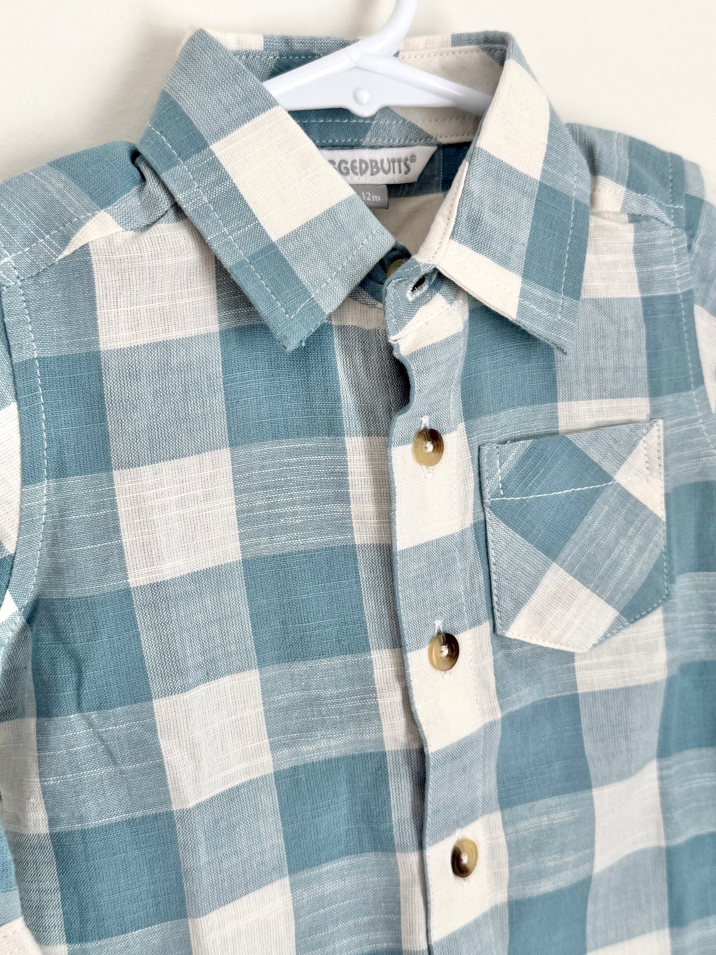 RuggedButts Blue Plaid Button Down