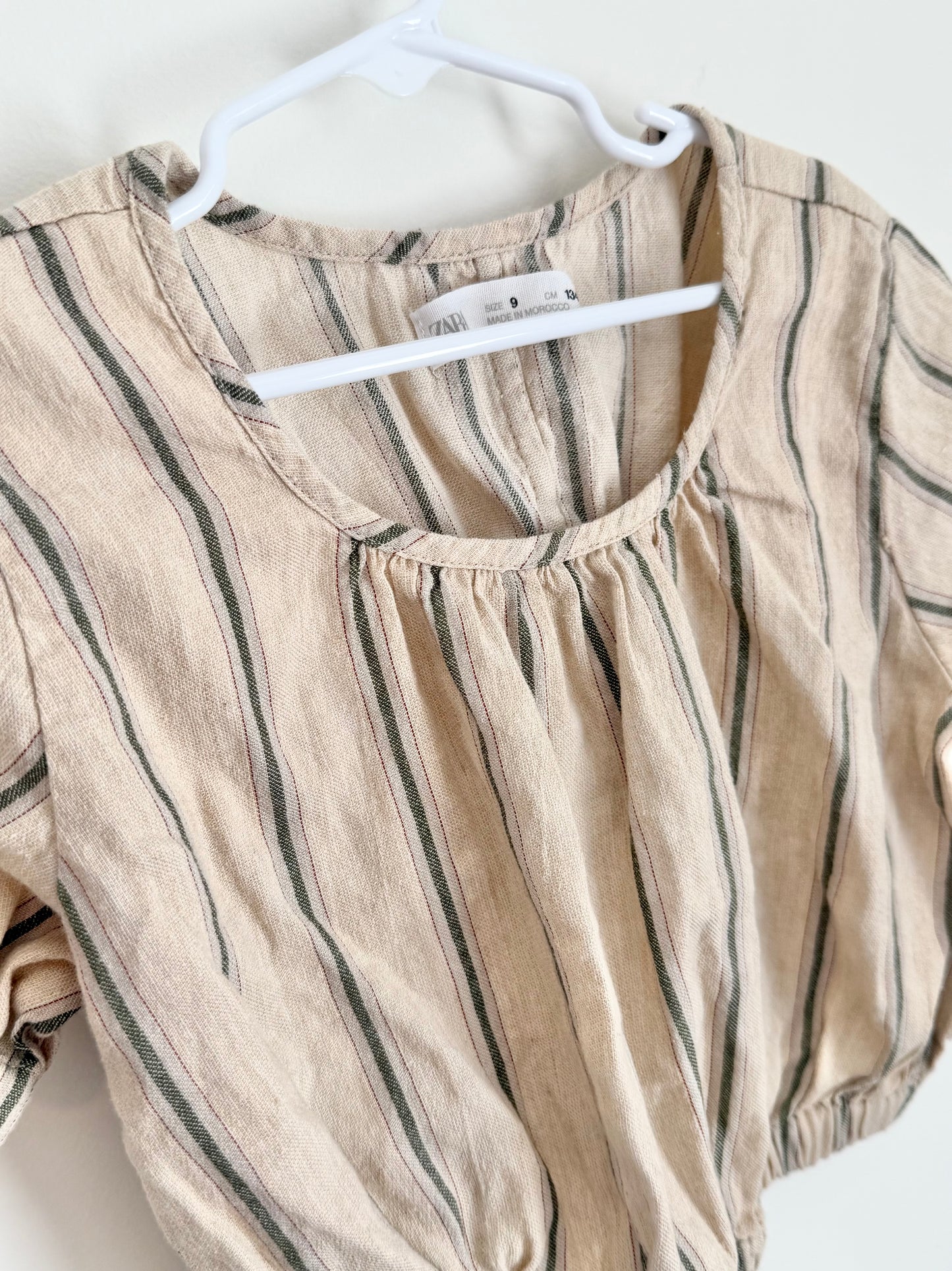 Zara Striped Cropped Shirt