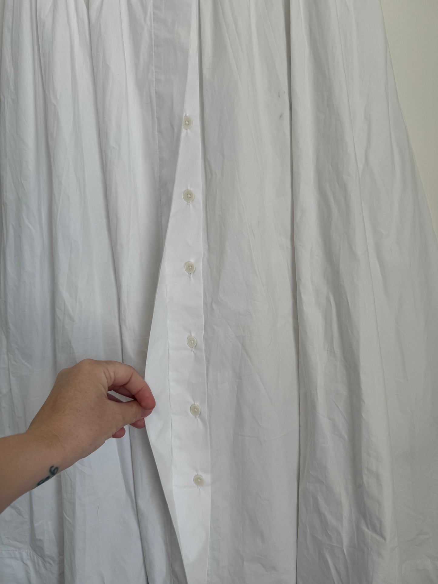 Zara Crisp White A-Line Skirt