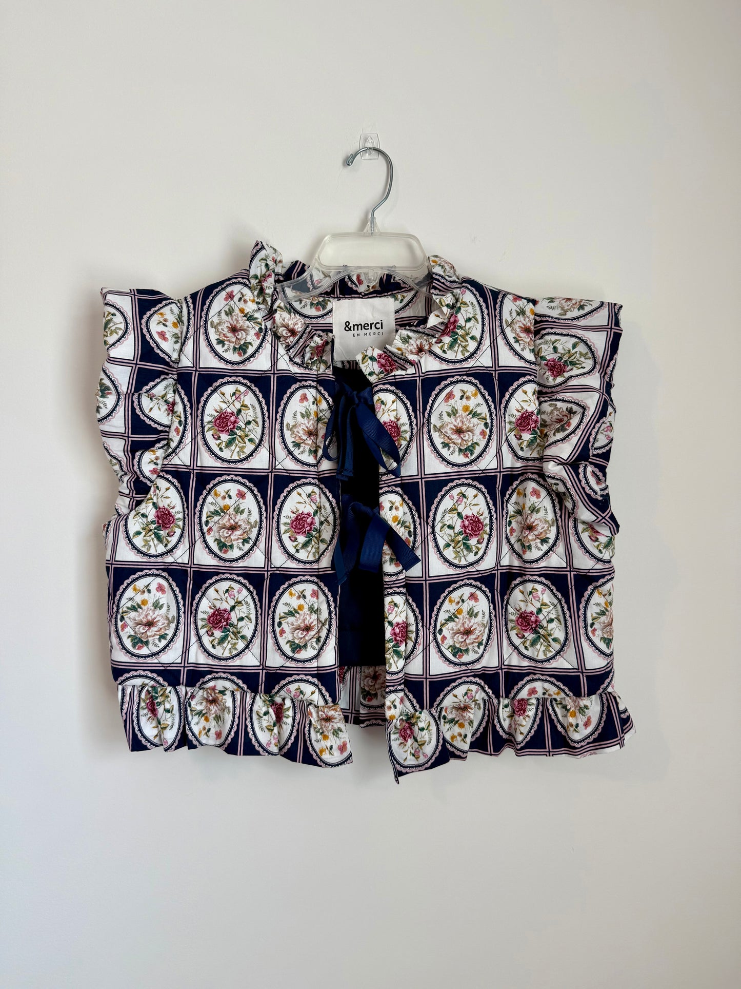 & Merci Floral Quilted Vest