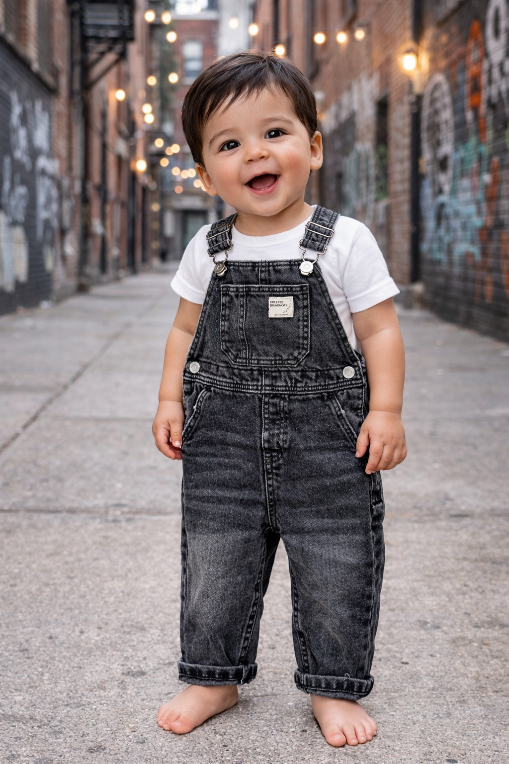 Zara Black Denim Ovealls