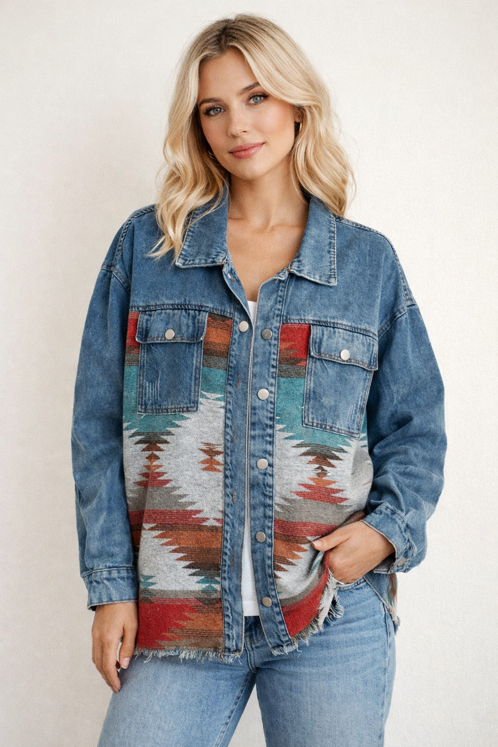 Western Denim Shacket