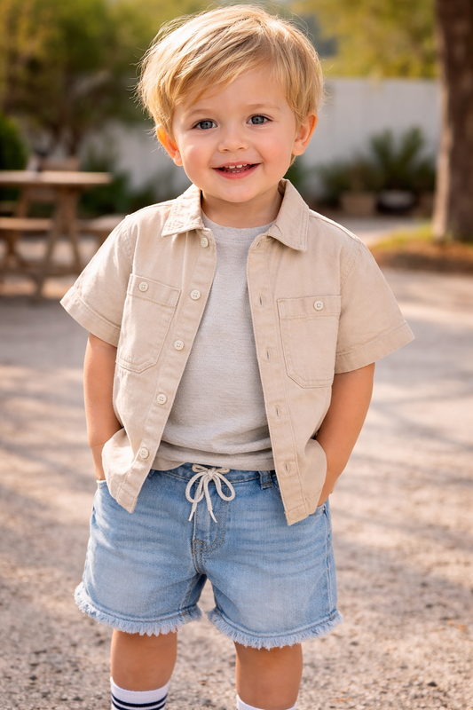 Zara "The Big Olita" Khaki Button-Up