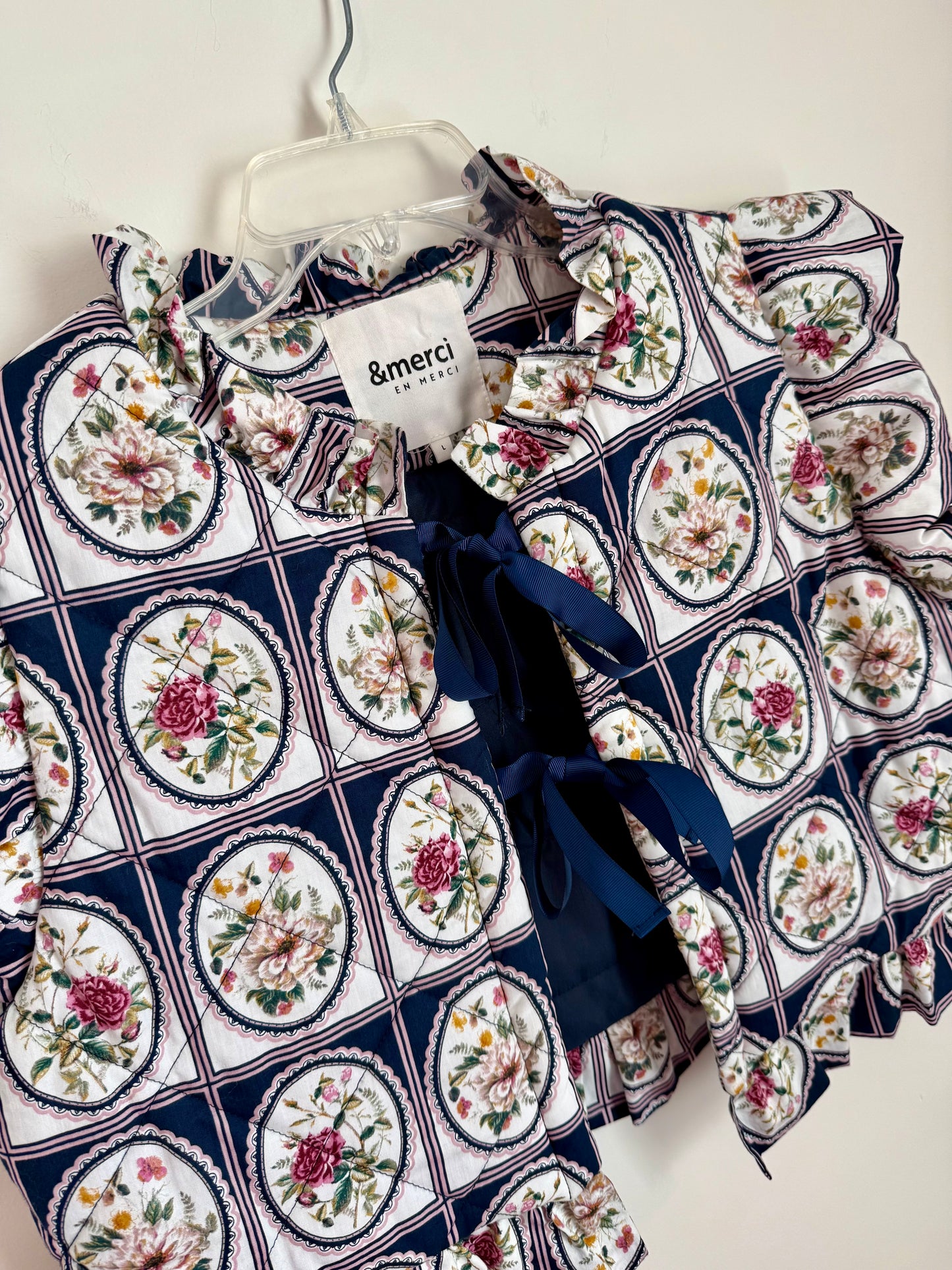 & Merci Floral Quilted Vest