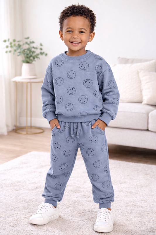 Grayson Mini Smiley Fleece Jogger Set