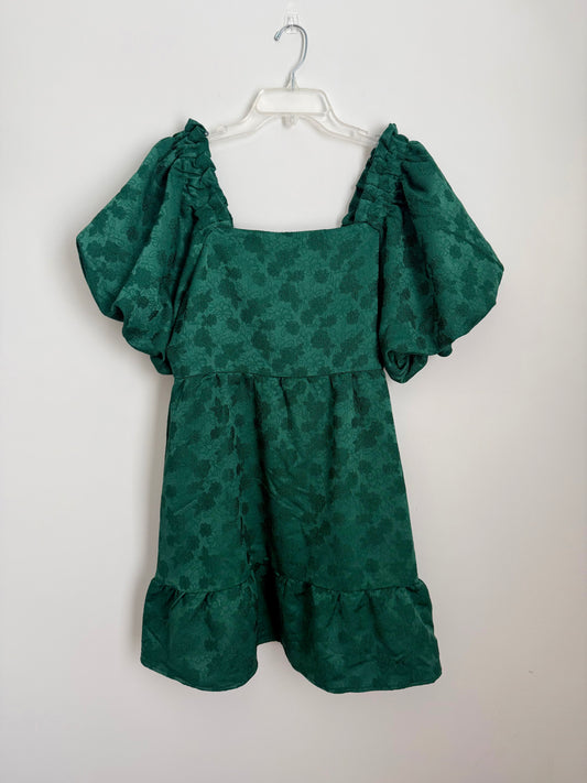 New In Floral Puff Sleeve Mini Dress