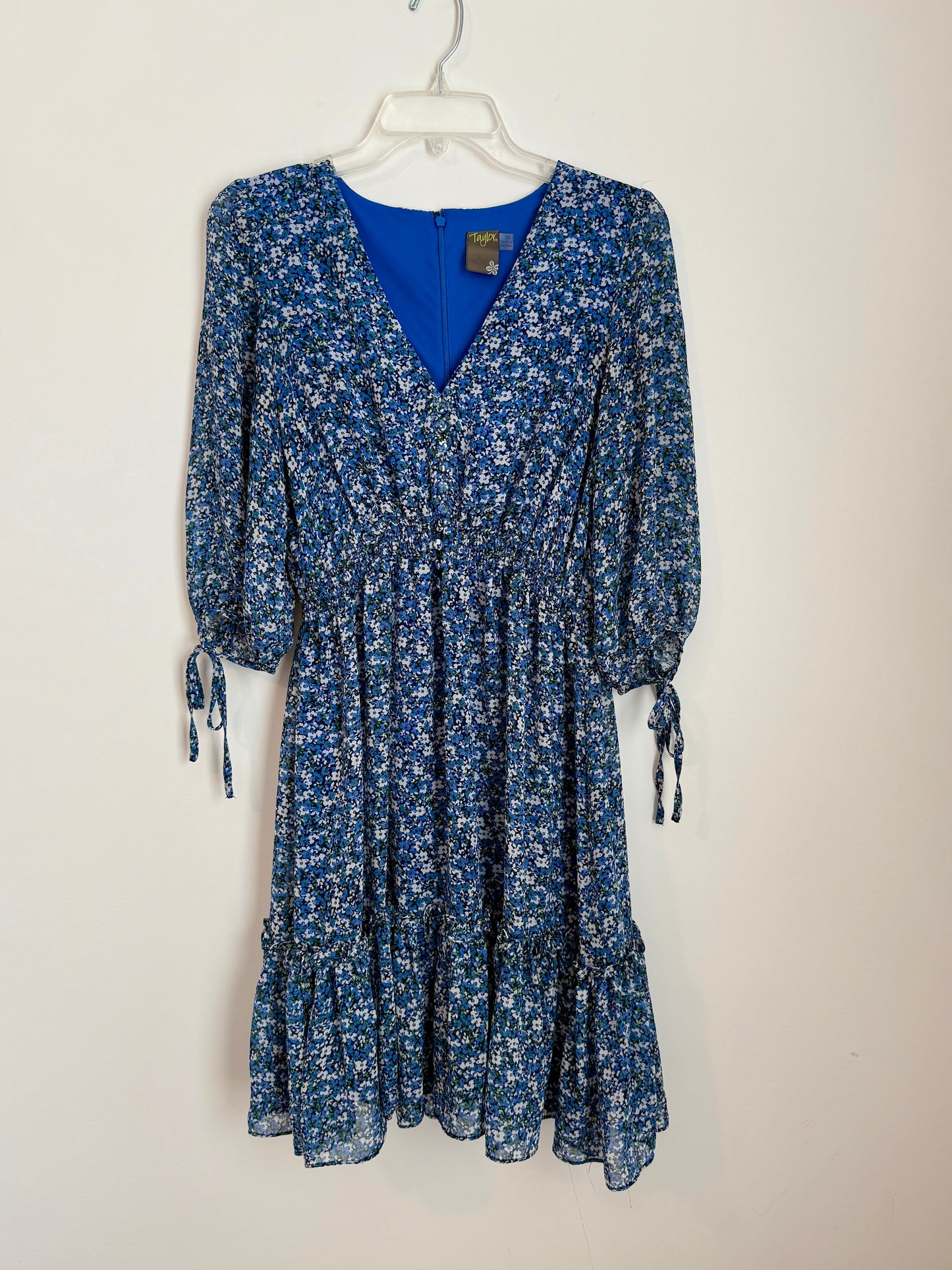 Taylor Floral V-Neck Smocked Waist Dress