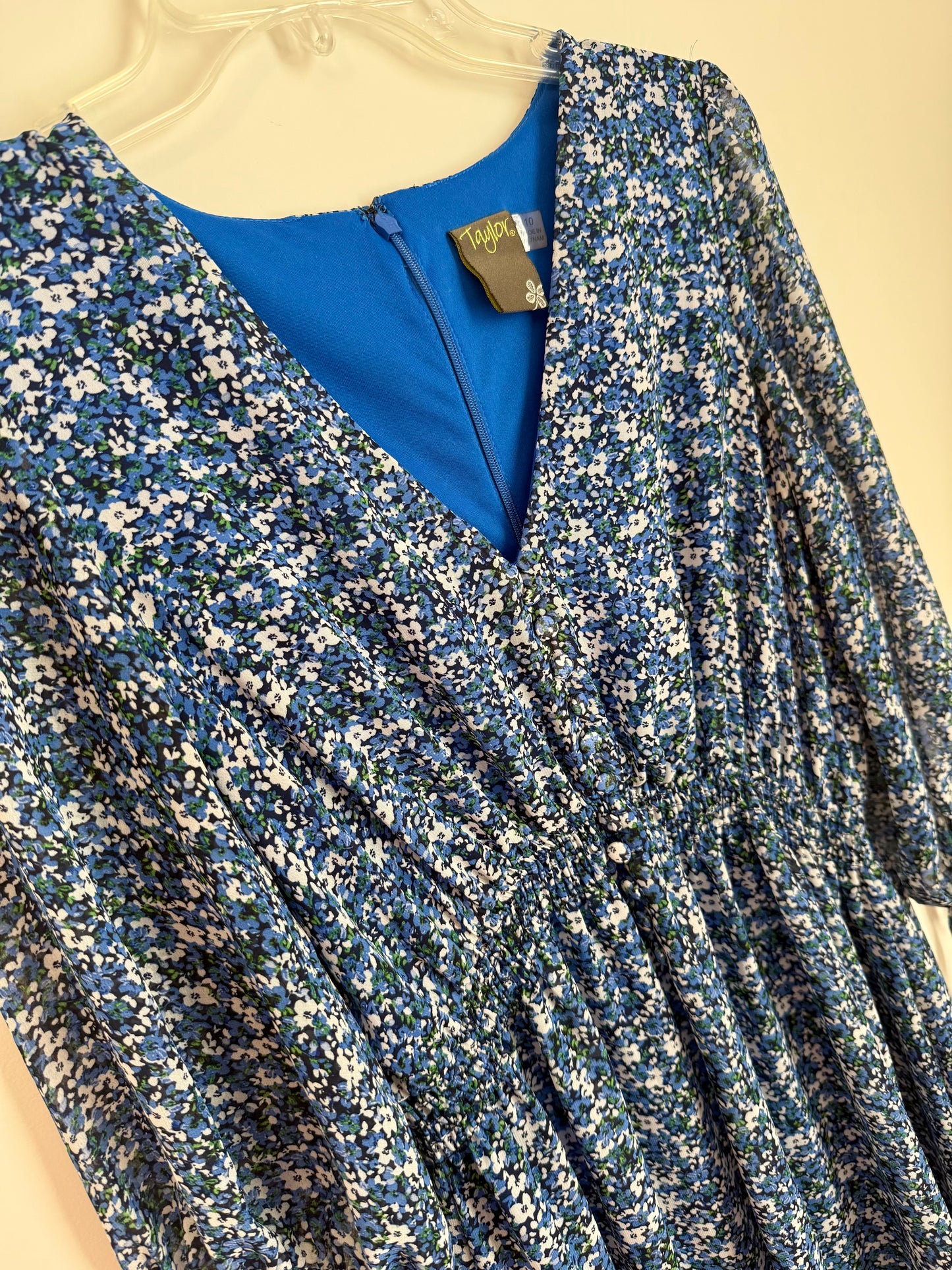 Taylor Floral V-Neck Smocked Waist Dress