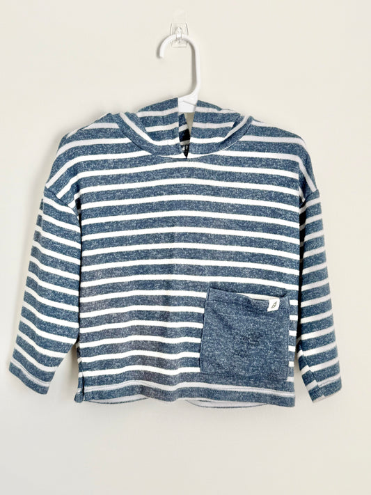 easy-peasy Striped Hooded Shirt