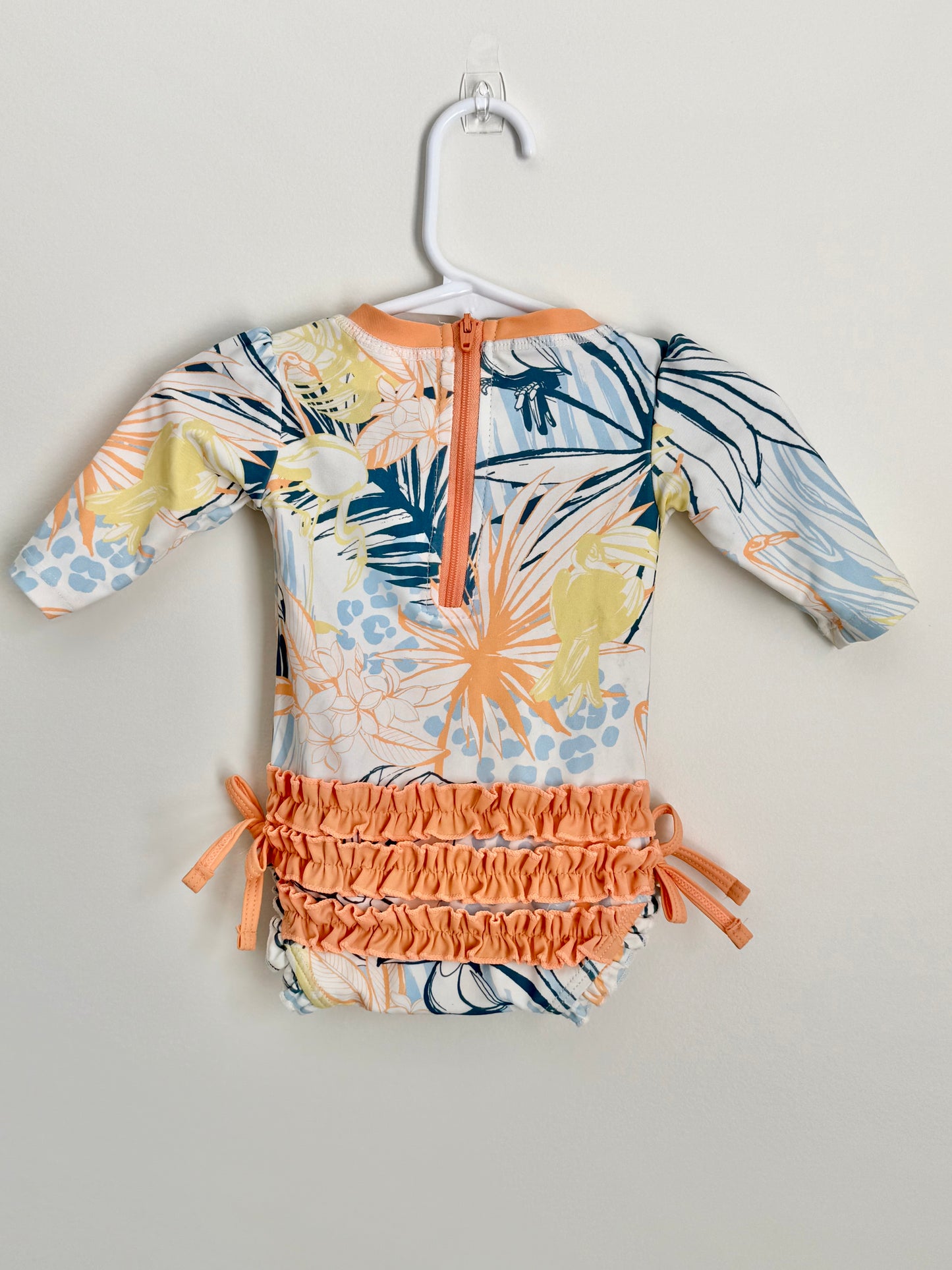 RuffleButts ”Birds of Paradise” Rash-guard