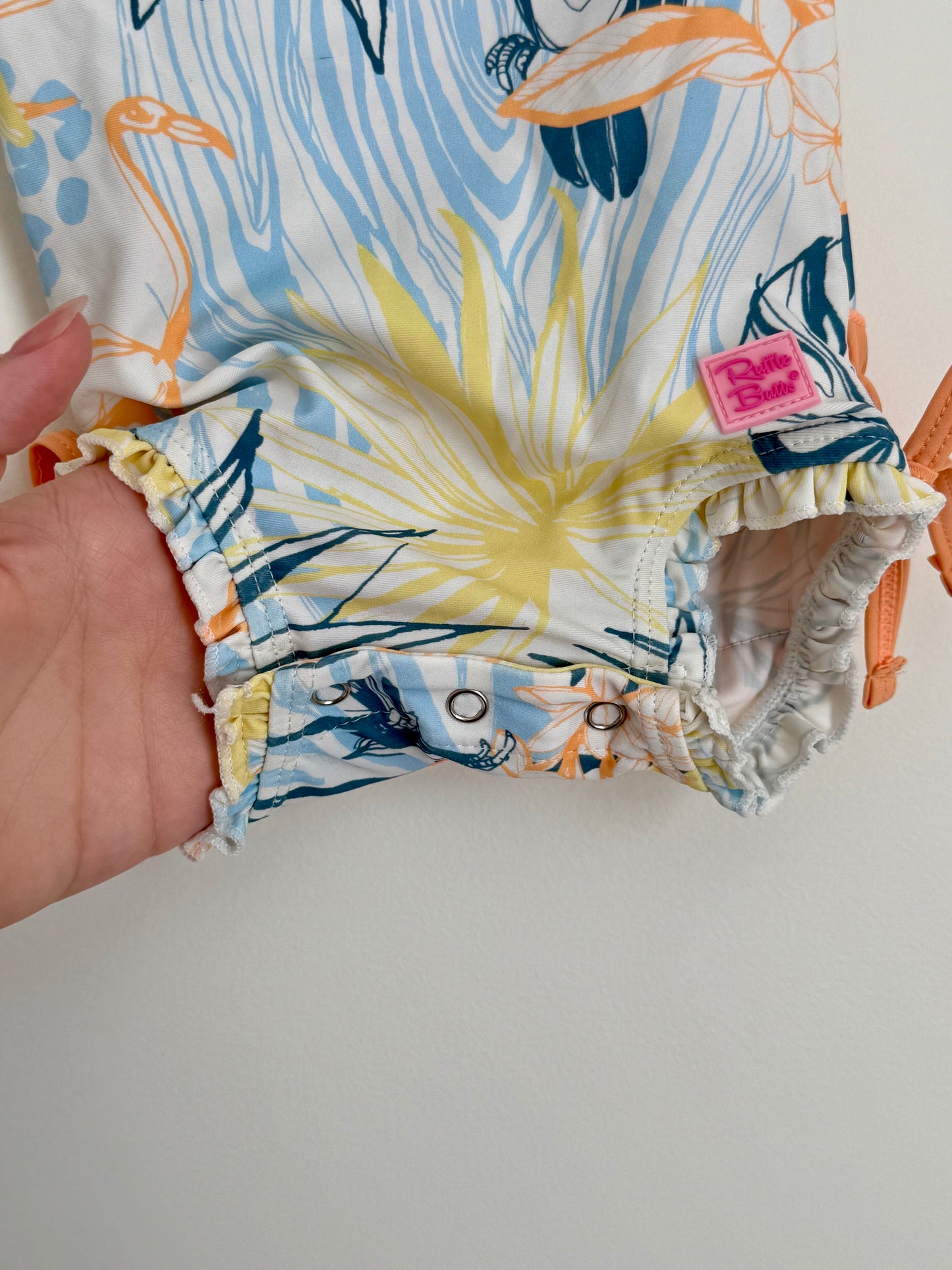RuffleButts ”Birds of Paradise” Rash-guard