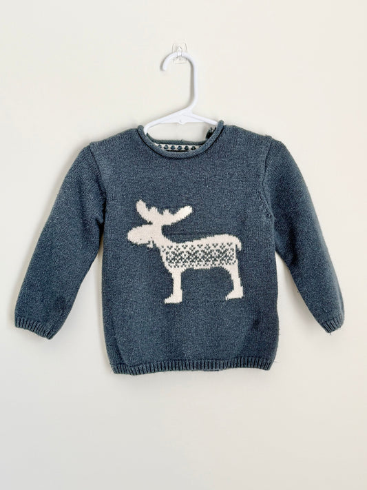 Zara Cozy Blue Knit Sweater