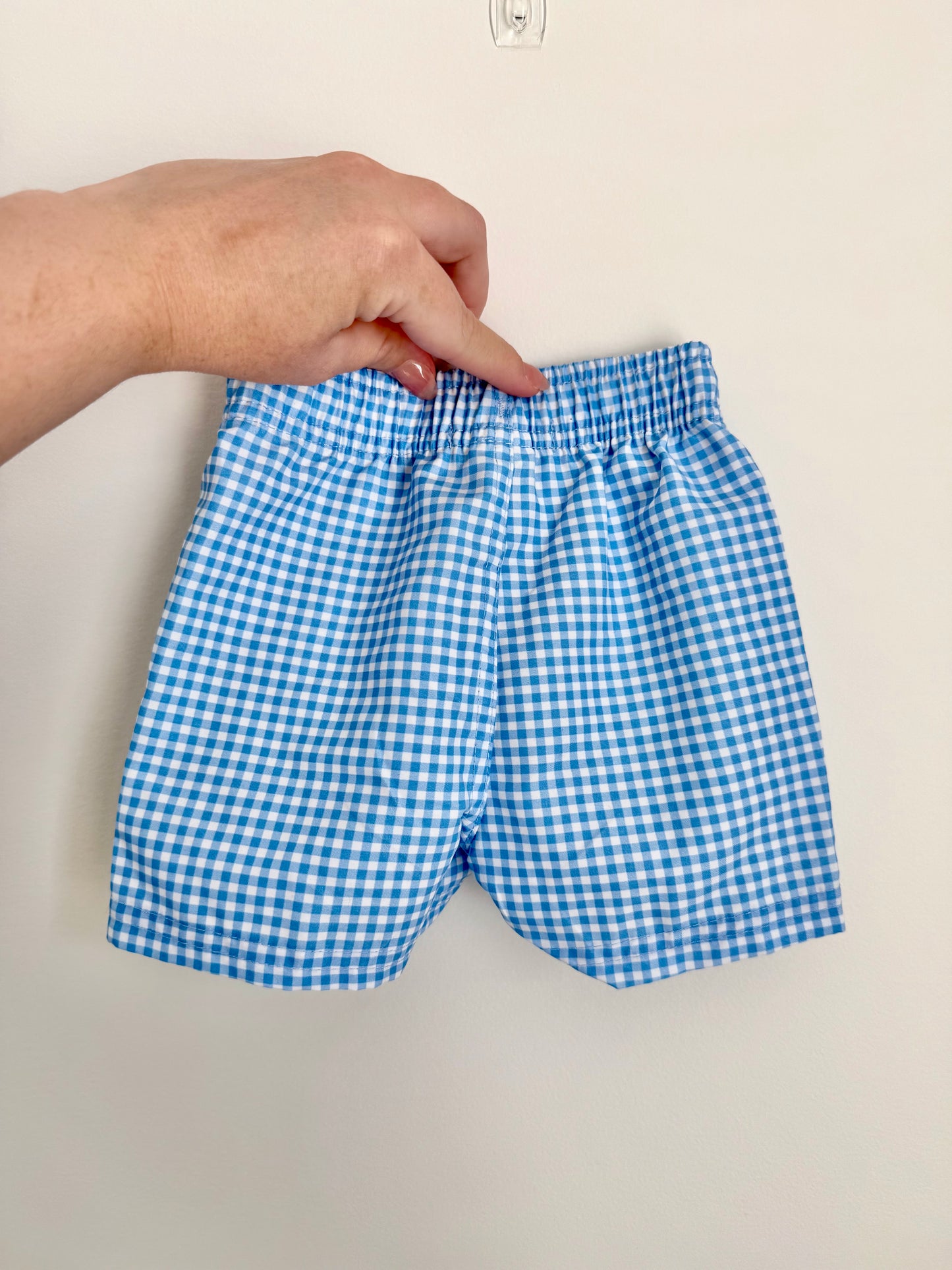 RuggedButts Gingham Swim Trunks w/ liner