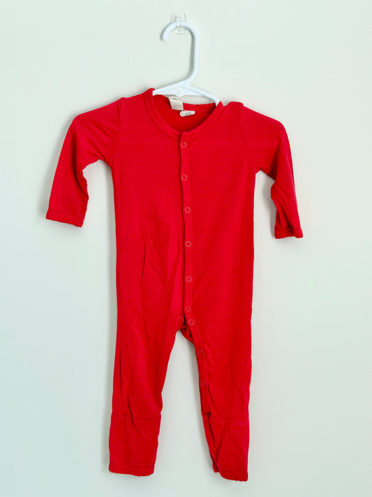 Kyte Baby Snap Romper in Cardinal
