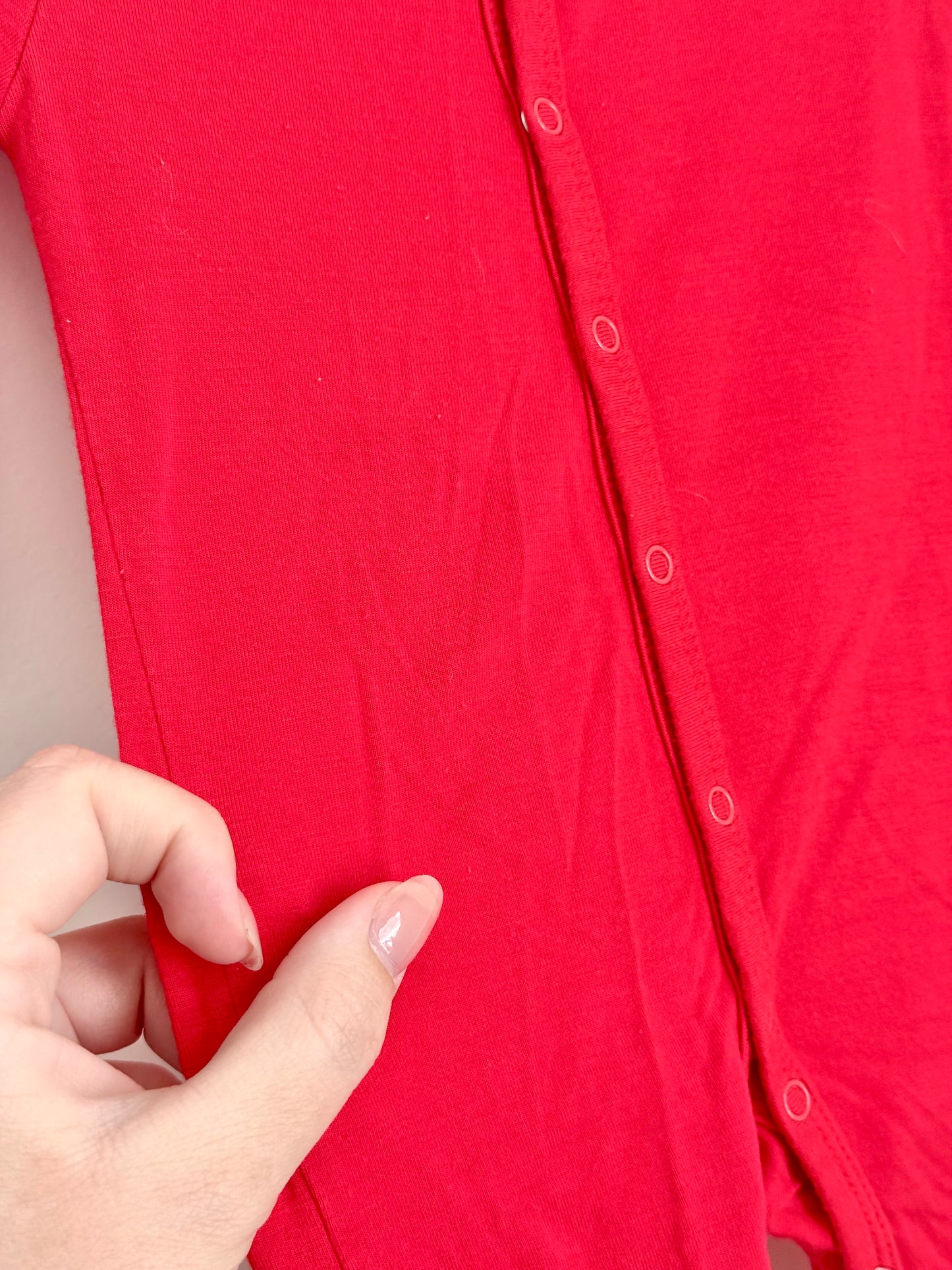 Kyte Baby Snap Romper in Cardinal