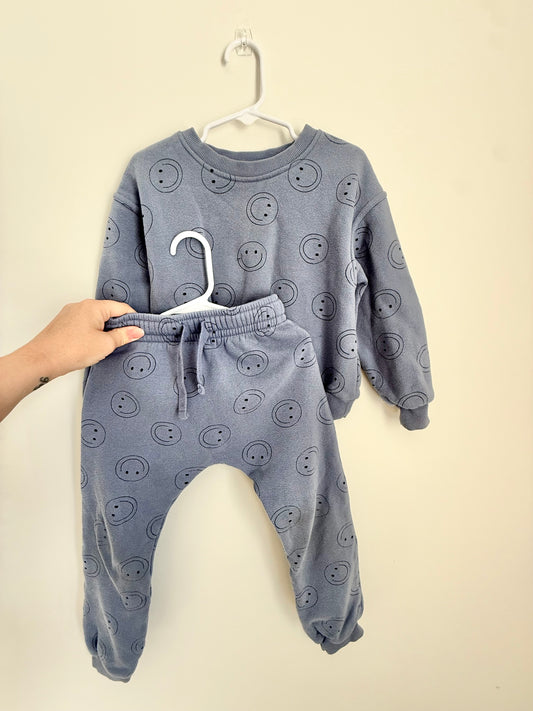 Grayson Mini Smiley Fleece Jogger Set