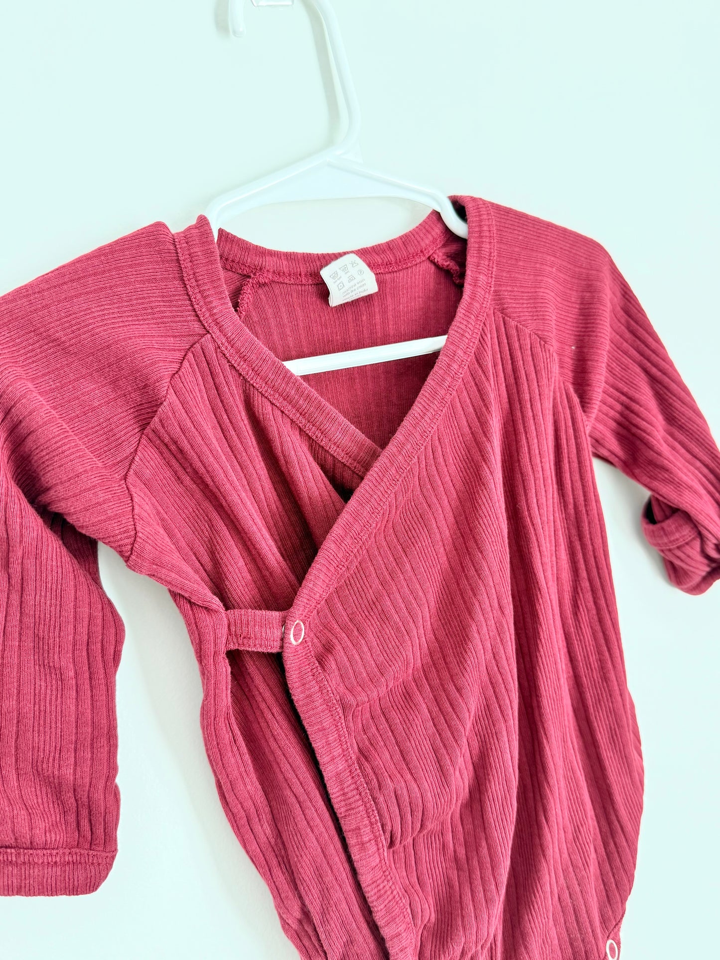 Kate Quinn Cotton Ribbed Wrap Onesie