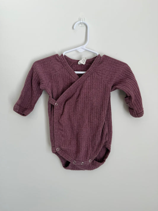Kate Quinn Cotton Ribbed Wrap Onesie