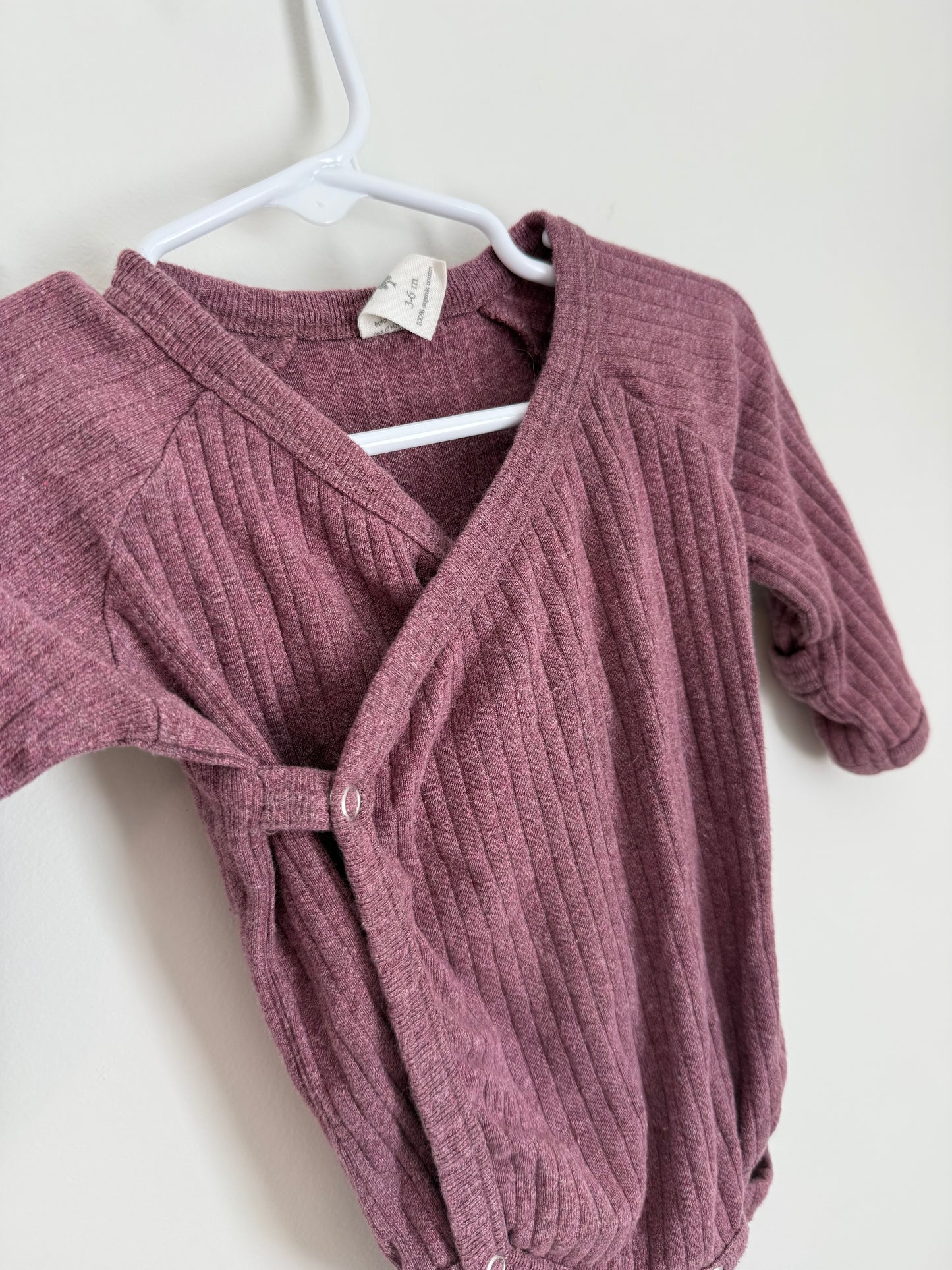 Kate Quinn Cotton Ribbed Wrap Onesie