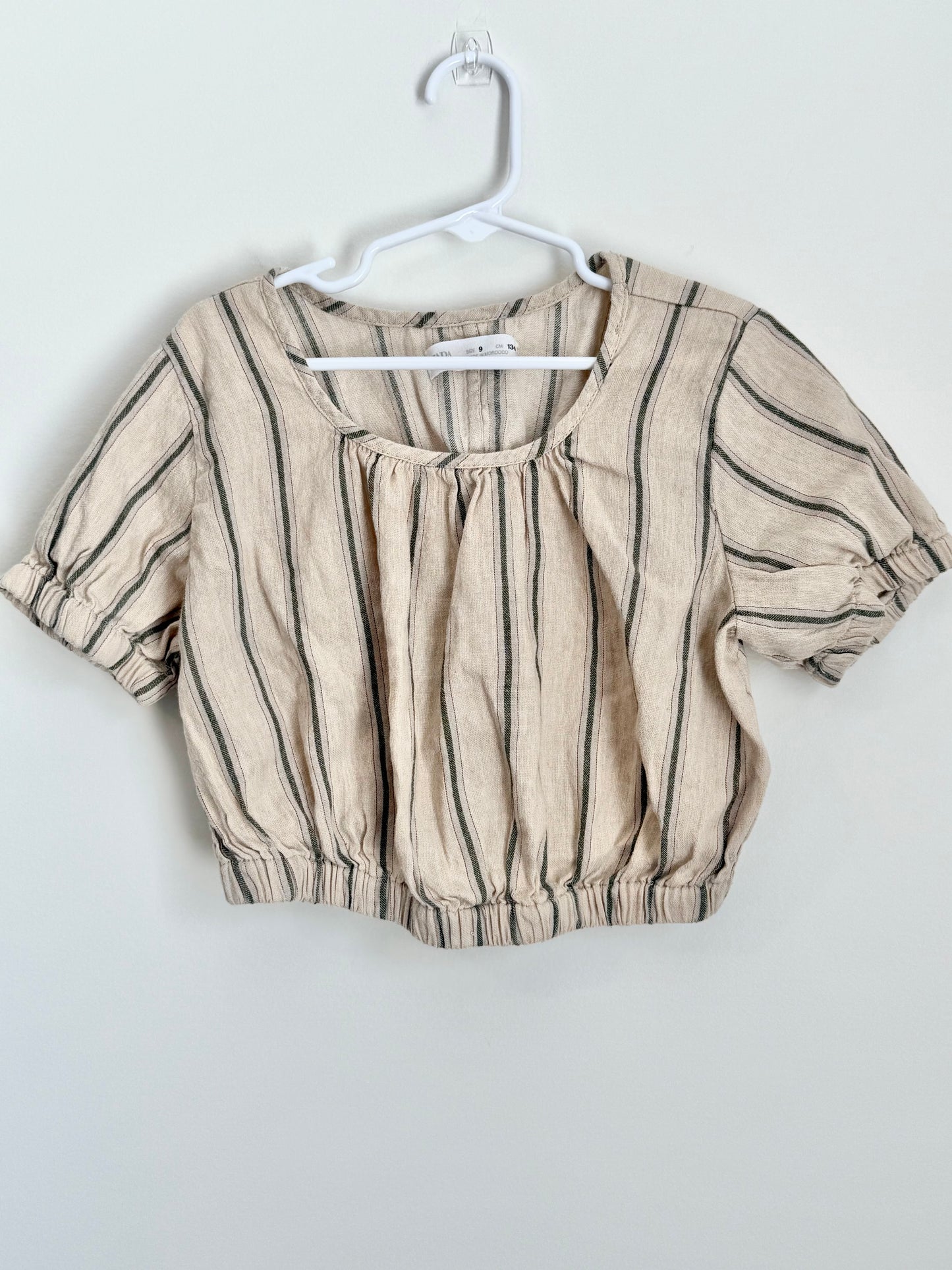 Zara Striped Cropped Shirt