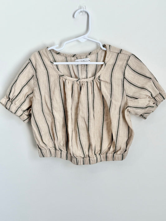 Zara Striped Crop Shirt