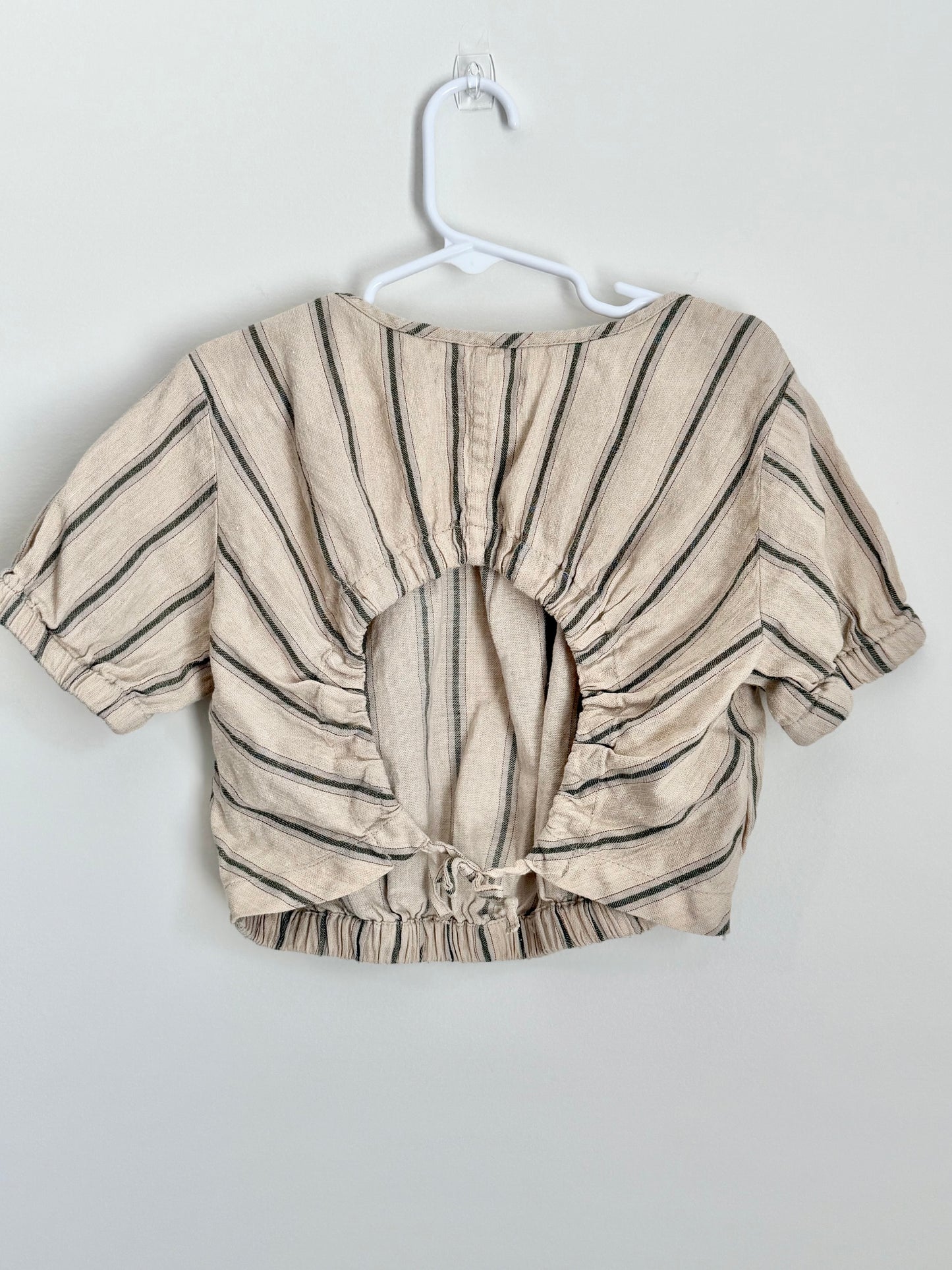 Zara Striped Cropped Shirt