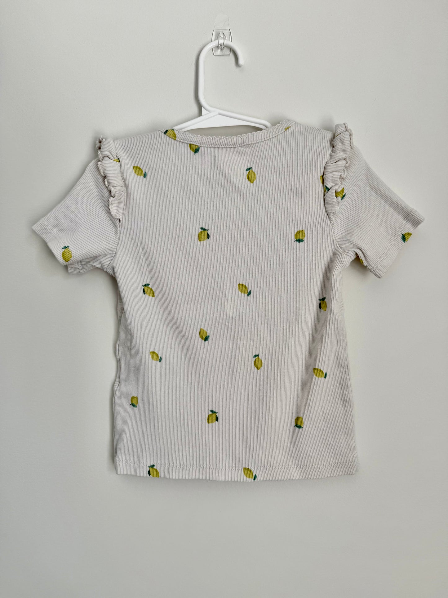 H&M Lemon Ribbed T-Shirt