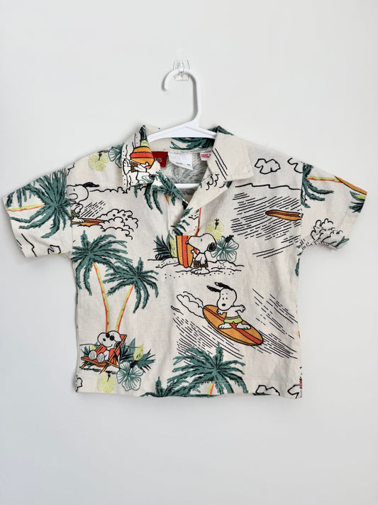 Zara Peanuts Collared Shirt