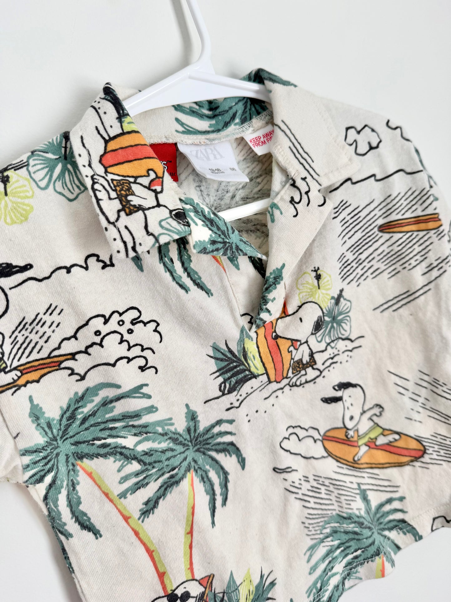 Zara Peanuts Collared Shirt