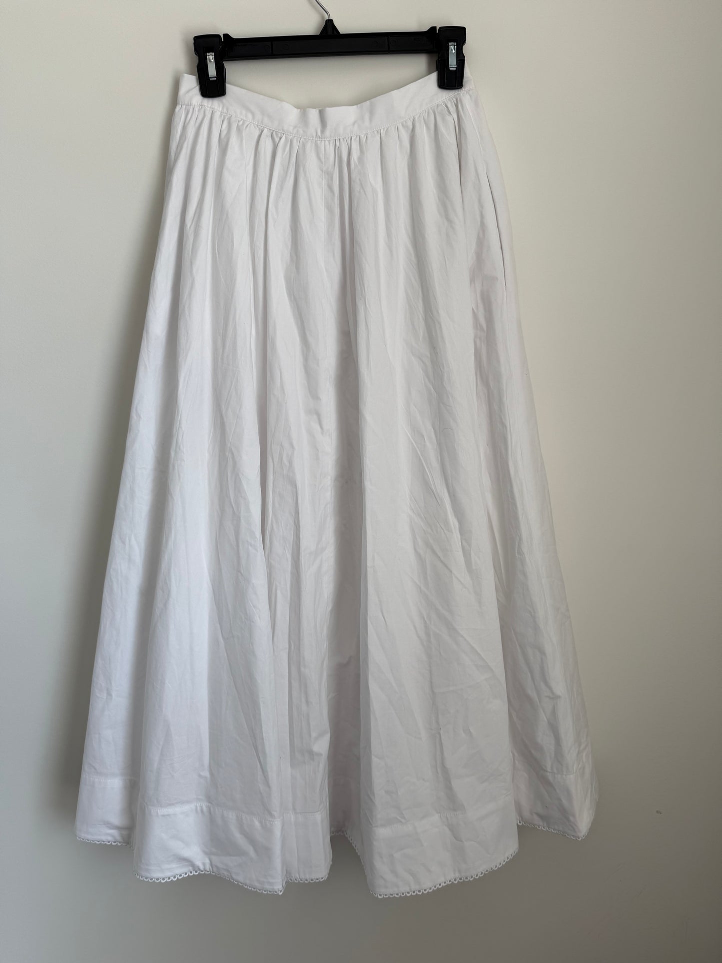 Zara Crisp White A-Line Skirt